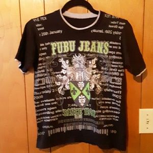 Fubu Jean's ringer tshirt boys size large